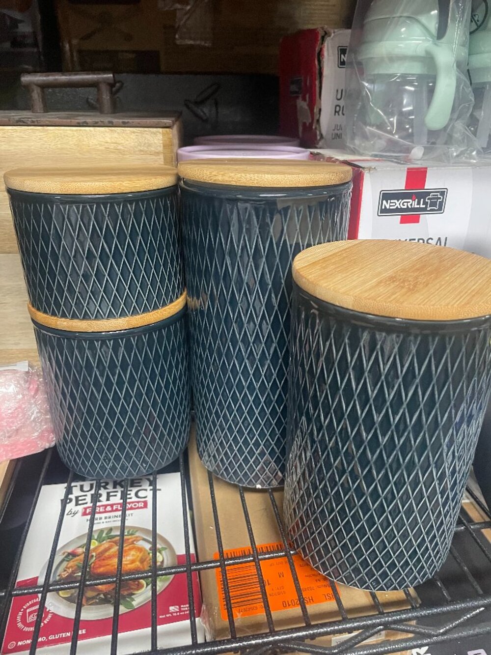 Diamond Embossed Canister Set 4-Piece